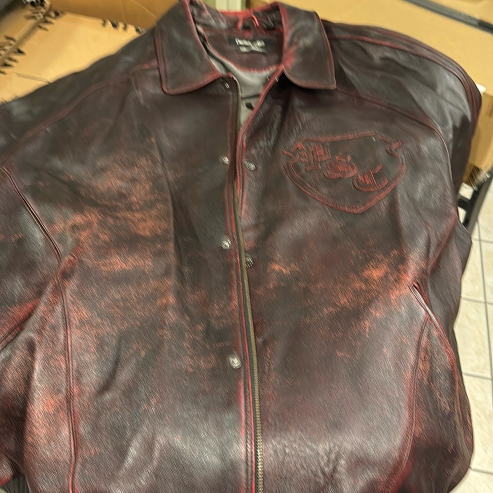 Leather pellepelle coat bunguny